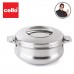 CELLO Bella Stainless Steel Double Walled Casserole, Insulated, 5000ml, 1 Unit, Silver