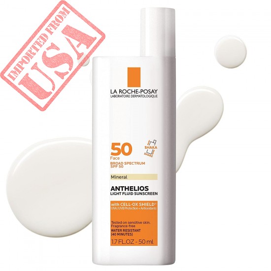 La Roche-Posay Anthelios Mineral Ultra-Light Face Sunscreen SPF 50, Zinc Oxide Sunscreen for Face, 100% Mineral Sunblock, Oil Free Sunscreen for Sensitive Skin, Daily Sun Protection