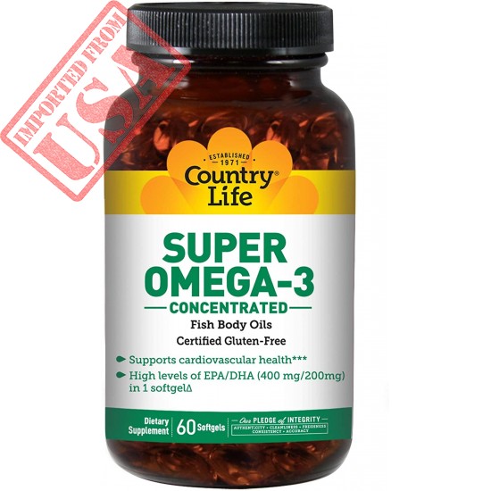 Country Life Super Omega-3, 60-Count