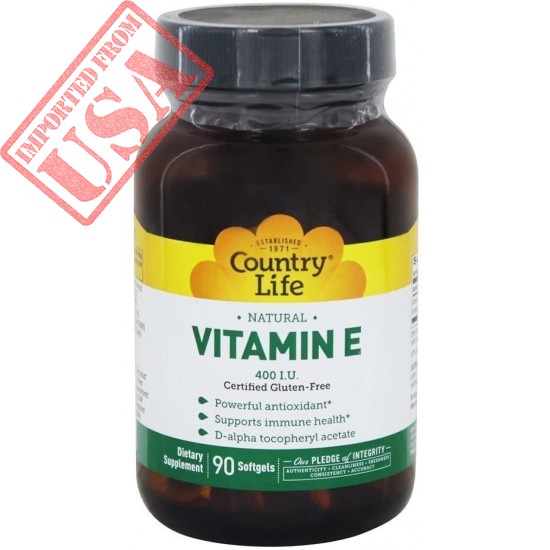 Country Life Natural Vitamin E - Supports Immune Health - 400 IU, 90 Softgels