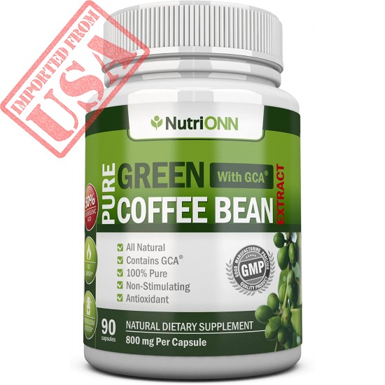 Green Coffee Bean Extract with GCA, 800mg - 90 Vegetarian Capsules - Best Value for Price! - Highest Quality Pure Natural Coffee Extract for Weight Loss