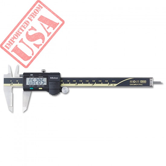 Mitutoyo 500-196-30 Advanced Onsite Sensor (AOS) Absolute Scale Digital Caliper, 0 to 6"/0 to 150mm Measuring Range, 0.0005"/0.01mm Resolution, LCD