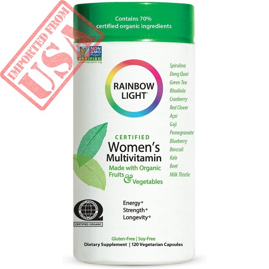 Rainbow Light Women's Multivitamin, Organic Fruits & Vegetables, Gluten-Free, Soy-Free, 120 Vegetarian Capsules (Package May Vary)