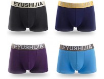 Eyushijia Men's 4 Pack Comfortable Bamboo Fiber Boxer Briefs