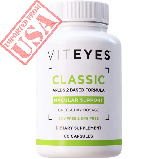 Viteyes Classic AREDS 2 Macular Support Formula Capsules with 500 mg Vitamin C, Classic Capsule, 60 Count