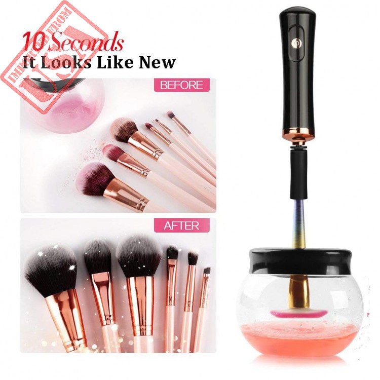 Electric Makeup Brush Cleaner Machine with FREE Makeup Cleaner Shampoo -  Automatic Makeup Brush Washing Machine and Spinning Dryer with Rubber  Collars - Clean, Rinse and Dry in Seconds - Yahoo Shopping