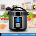 Mueller 6 Quart Pressure Cooker 10 in 1, Cook 2 Dishes at Once, Tempered Glass Lid incl, Saute,  Slow Cooker, Rice Cooker, Yogurt Maker and Much More