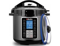 Mueller 6 Quart Pressure Cooker 10 in 1, Cook 2 Dishes at Once, Tempered Glass Lid incl, Saute,  Slow Cooker, Rice Cooker, Yogurt Maker and Much More