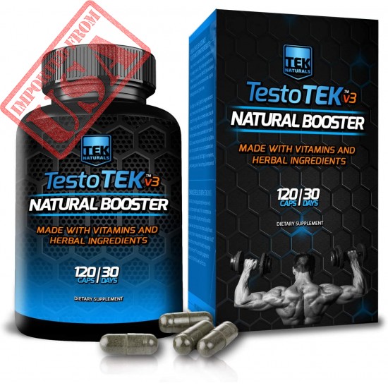 TestoTEK ™ v3.0 #1 Rated All Natural Testosterone Booster - 30 Day Supply - Strength, Energy, Stamina and More 120 Capsules