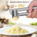 Mempedont Garlic Press Mincer - 304 Stainless Steel Garlic Crusher & Peeler Set, Detachable, Heavy-duty, Rust Proof Garlic Mincer Design for Extracts More Garlic Paste Per Clove