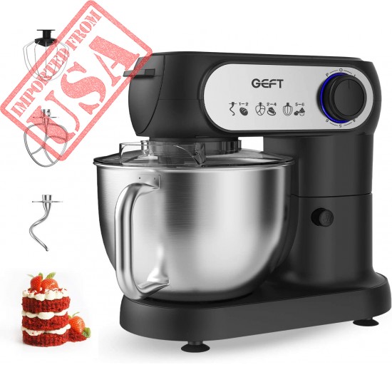 GEFT Stand Mixer-5.8-QT 6-Speed Kitchen Mixer with 600W Motor, Electric Food Mixer with Stainless Steel Mixing Bowl & Splash Guard