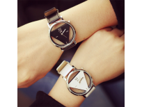 UCHOME Fashion Simple Triangle Hollow Couple Transparent Student Watch