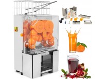 VEVOR 110V Electric Orange Juicer Commercial Squeezer Machine Lemon Automatic Auto Feed Perfect for Drink Bar and Home Supermarkets, 22-30 Per Minute, 304 Stainless Steel Tank and PC Cover