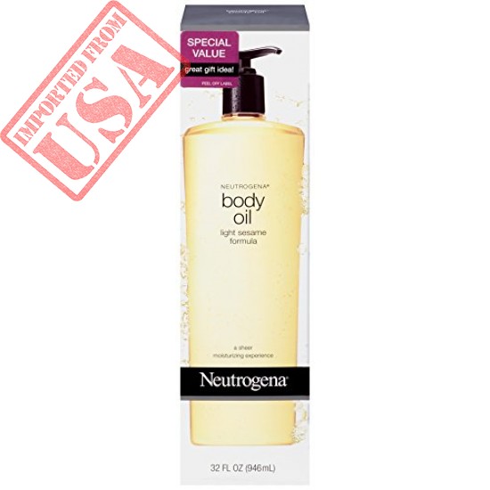 Neutrogena Lightweight Body Oil for Dry Skin, Sheer Moisturizer in Light Sesame