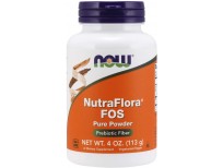 NOW Supplements, NutraFlora FOS (Fructooligosaccharides) Pure Powder, Prebiotic Fiber, 4-Ounce