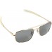 CampCo HUMVEE HMV-52B-GOLD Polarized Bayonette Style Military Sunglasses with Gray Lenses and Gold Frame, 52mm