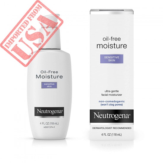 Neutrogena Oil Free Moisture Daily Hydrating Facial Moisturizer & Neck Cream with Glycerin - Fast Absorbing Ultra Gentle Lightweight Face Lotion & Sensitive Skin Face Moisturizer