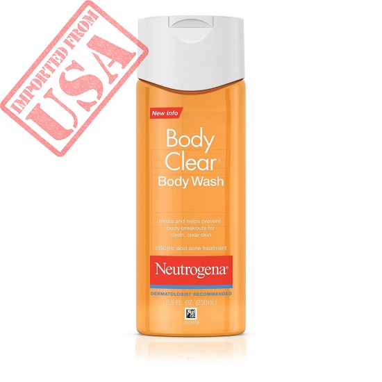 Neutrogena Body Clear Acne Body Wash with Glycerin & Salicylic Acid Acne Medicine for Acne-Prone Skin, Non-Comedogenic