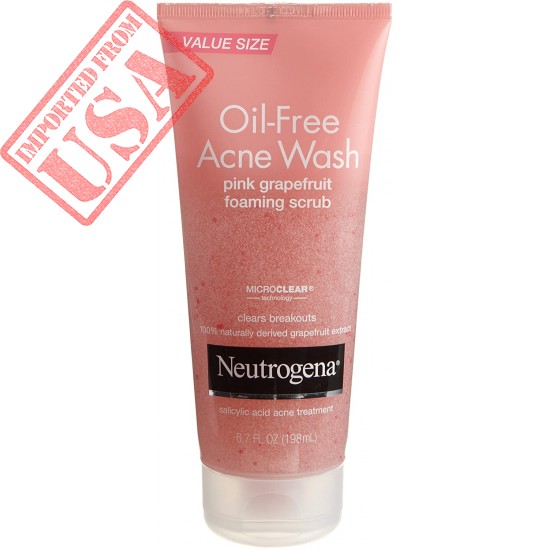 Neutrogena Oil-Free Acne Wash Scrub, Pink Grapefruit