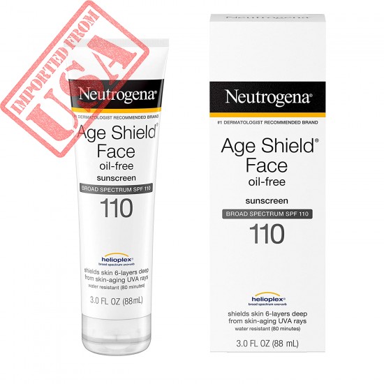 Neutrogena Age Shield Face Lotion Sunscreen with Broad Spectrum SPF 110, Oil-Free & Non-Comedogenic Moisturizing Sunscreen to Prevent Signs of Aging