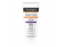 Neutrogena Clear Face Liquid Lotion Sunscreen for Acne-Prone Skin, Broad Spectrum SPF 55 with Helioplex Technology, Oil-Free, Fragrance-Free & Non-Comedogenic