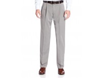 Buy Two Tone Herringbone Expandable Waist Pleat Front Dress Pant for Men by Haggar Imported from USA