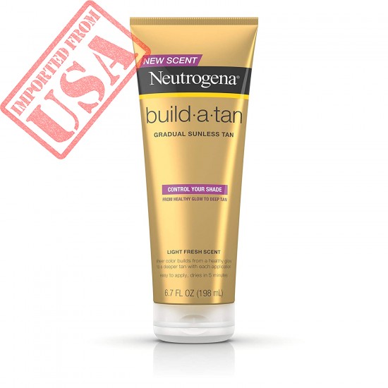 Neutrogena Build-A-Tan Gradual Sunless Tanning Lotion, Lightweight Self-Tanning Body Lotion for a Healthy Glow or Deep Tan