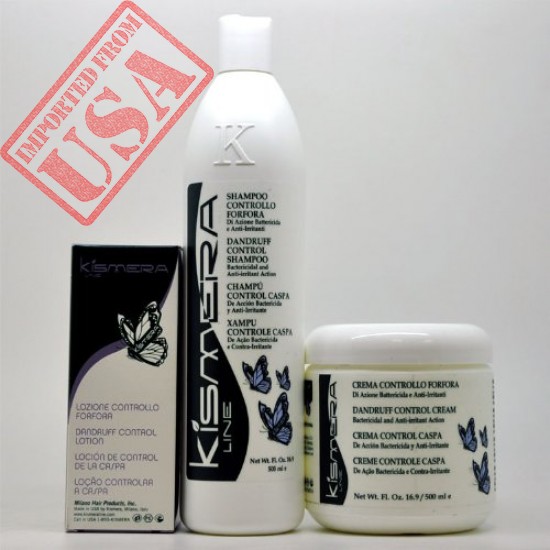 Original Kismera Dandruff Control Shampoo + Cream + Lotion 4oz. Set Made In USA