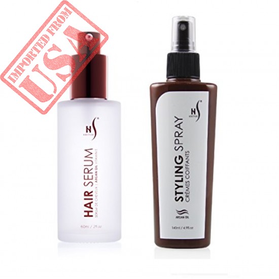 Buy Herstyler Hair Styling Spray and Argan Oil Hair Serum Set Online in Pakistan