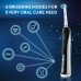 Oral-B 7000 SmartSeries Rechargeable Power Electric Toothbrush with 3 Replacement Brush Heads, Bluetooth Connectivity and Travel Case, Black, Powered