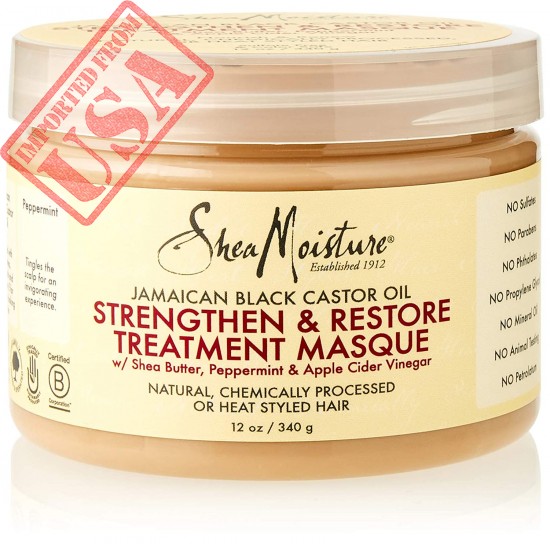 Shea Moisture Jamaican Black Castor Oil Strengthen & Restore Treatment Masque, 12 oz.