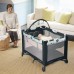 Graco Pack and Play On the Go Playard | Includes Full-Size Infant Bassinet, Push Button Compact Fold, Stratus