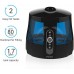 TotalComfort Warm & Cool Mist Ultrasonic Humidifier | 1.7 Gallon Tank, 80 Hour Runtime, Nightlight, Dual Tanks | Clean Tank Technology, BONUS 2 DEMINERALIZATION CARTRIDGES, Whisper-Quiet | HoMedics