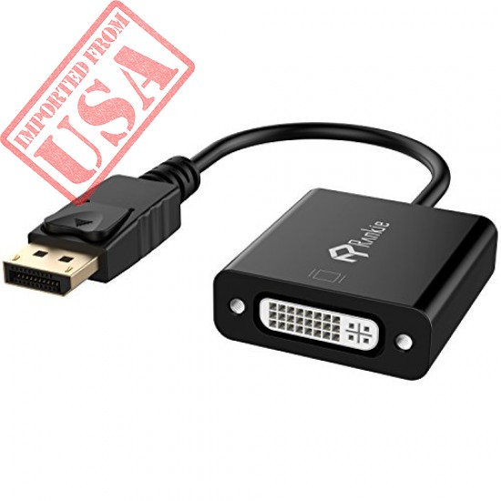 High Quality Rankie DP to DVI Adapter, Gold Plated DVI Male to Female Converter imported from USA