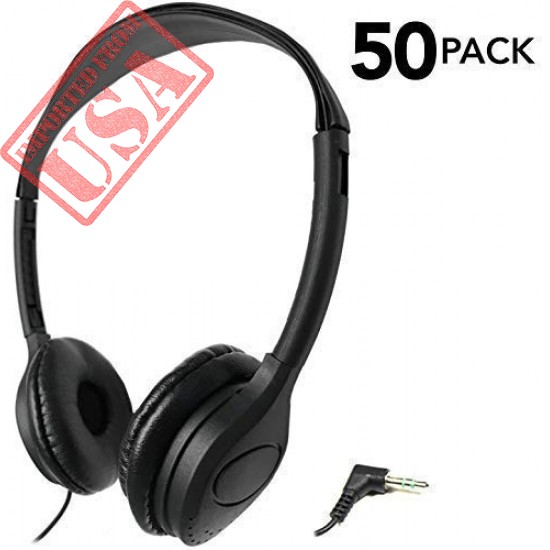 Shop 50 Pack Over The Head Low Cost Headphones in Bulk Imported from USA