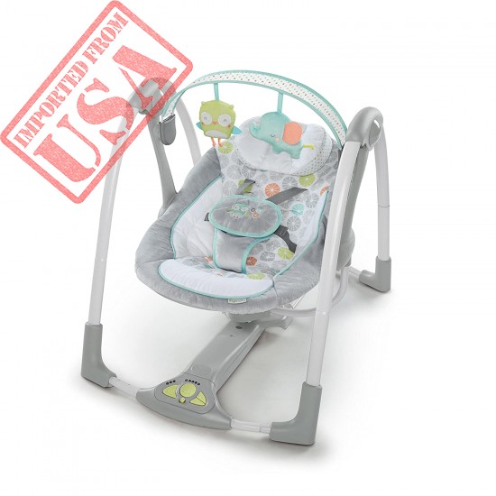 Ingenuity Swing 'n Go Portable Baby Swings - Hugs & Hoots (10247)