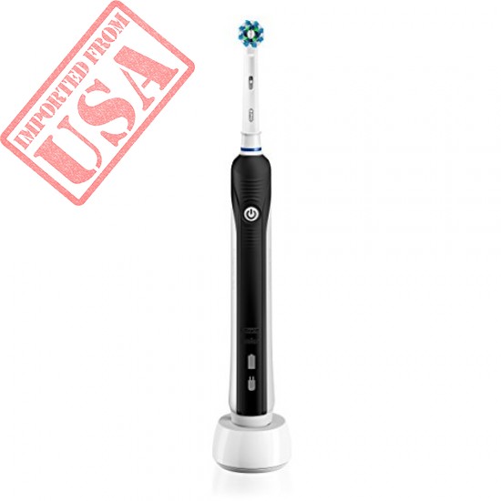 Oral-B Pro 1000 Electric Power Rechargeable Battery Toothbrush with Automatic Timer and CrossAction Brush Head, Black