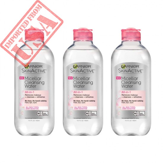 Garnier SkinActive Micellar Cleansing Water, For All Skin Types, 3 Count