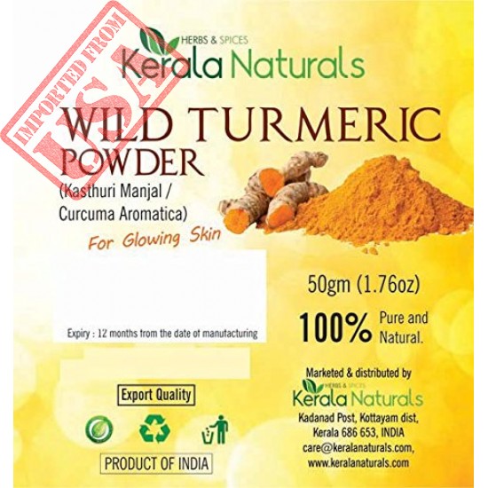 Wild Turmeric - Kasthuri Manjal: For Glowing Skin - 100 gm (100)