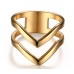 Buy Vnox 18K Gold Plated Stainless Steel Double Chevron Ring for Women Online in Pakistan