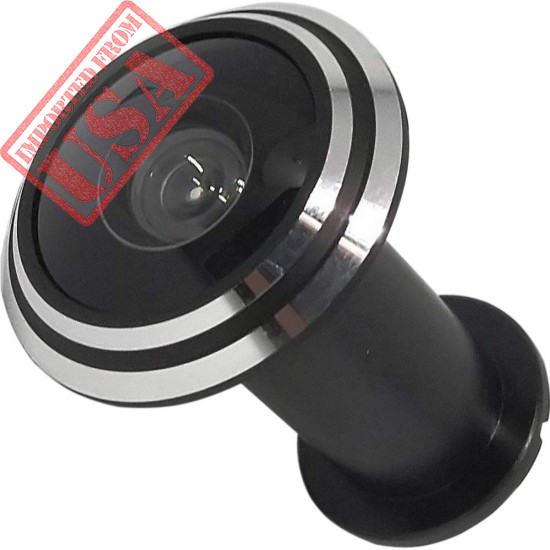 New 290 Degree Peephole Wide Angle Door Viewer in Black Imported from USA