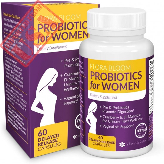 Probiotics for Women - Ultimate Flora Bloom Probiotic Supplement for Women - Healthy Vaginal Odor Probiotic - Formula for pH Balance, UTI, BV & GBS Relief - 30 Day Supply