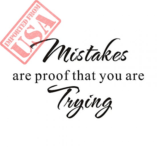 Mistakes are Proof that you are Trying Quote Saying Inspirational Vinyl Wall Sticker Removable Words online in Pakistan