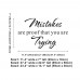 Mistakes are Proof that you are Trying Quote Saying Inspirational Vinyl Wall Sticker Removable Words online in Pakistan