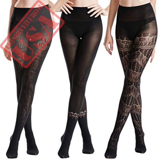 Buy online Imported Waist Pattern Ladies Tights in Pakistan 