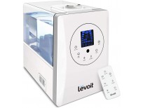 LEVOIT Humidifiers for Large Room Bedroom (6L), Warm and Cool Mist Ultrasonic Air Vaporizer for Home Whole House Babies, Customized Humidity, Remote Control, Whisper-Quiet (White)