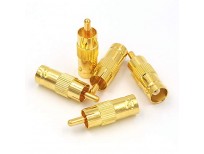 Buy Gold Plated BNC Female to RCA Phono Male Plug Adapter imported from USA