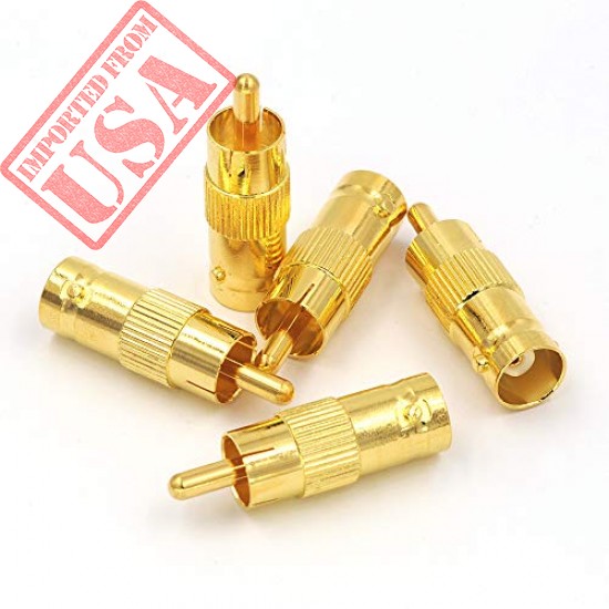 Buy Gold Plated BNC Female to RCA Phono Male Plug Adapter imported from USA