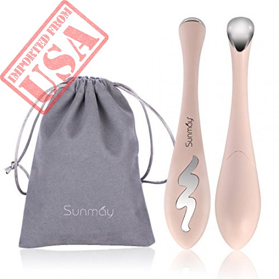 SUNMAY Ionic Heated Eye Massager roller Wand, Sonic Eye Treatment Pen for Puffiness and Crow's Feet, Battery Operated (Included)