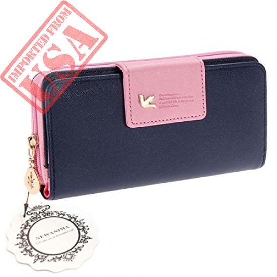 Buy Wallet-NEWANIMA Women Lady Multi-card Two Fold Long Zipper Clutch Online in Pakistan